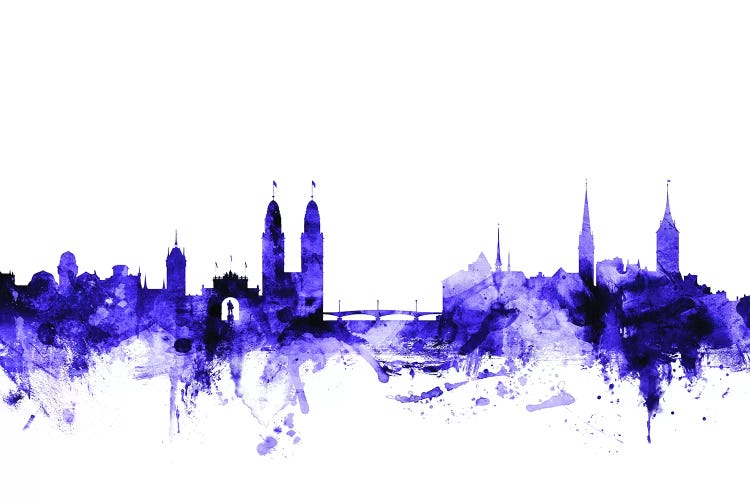 Purple Zurich, Switzerland Skyline
