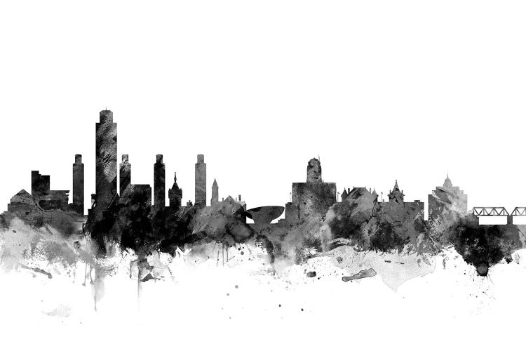 Albany, New York In Black & White by Michael Tompsett wall art