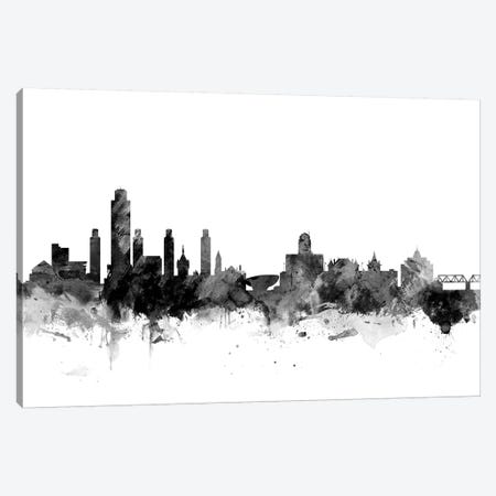 Albany, New York In Black & White Canvas Print #MTO736} by Michael Tompsett Canvas Wall Art