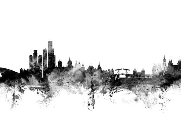 Netherlands: Amsterdam, The Netherlands In Black & White by Michael Tompsett