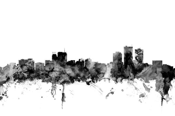 Alaska: Anchorage, Alaska In Black & White by Michael Tompsett