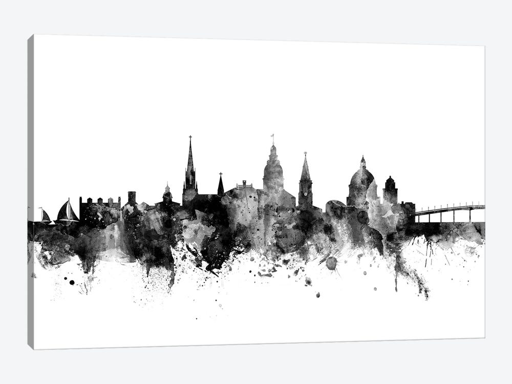 Annapolis, Maryland In Black & White by Michael Tompsett 1-piece Canvas Artwork