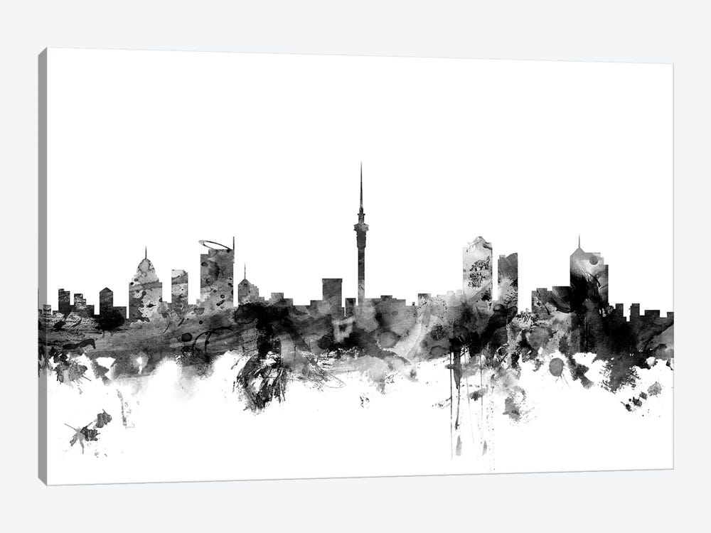 Auckland, New Zealand In Black & White by Michael Tompsett 1-piece Canvas Artwork