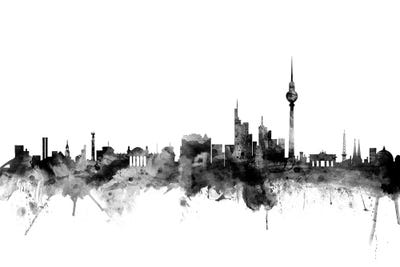 Berlin, Germany In Black & White by Michael Tompsett multi panel art