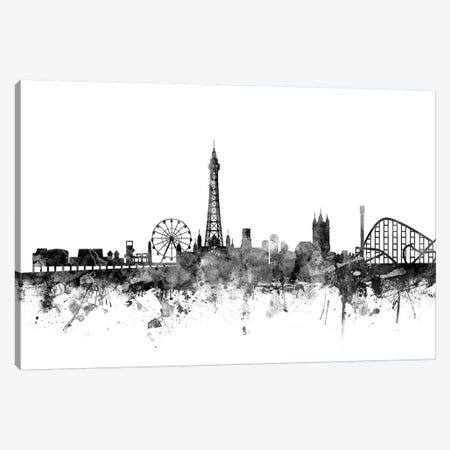 Blackpool, England In Black & White Canvas Print #MTO754} by Michael Tompsett Canvas Art