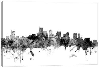 Boston, Massachusetts In Black & White I Canvas Art Print - Massachusetts Art