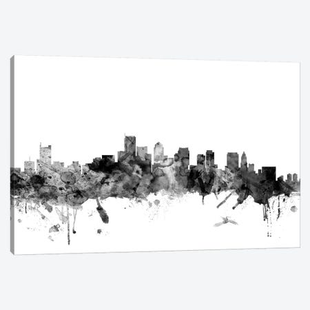 Boston, Massachusetts In Black & White I Canvas Print #MTO755} by Michael Tompsett Canvas Wall Art
