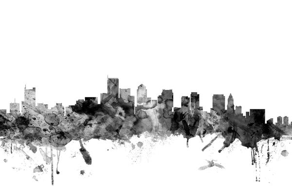 Massachusetts: Boston, Massachusetts In Black & White I by Michael Tompsett