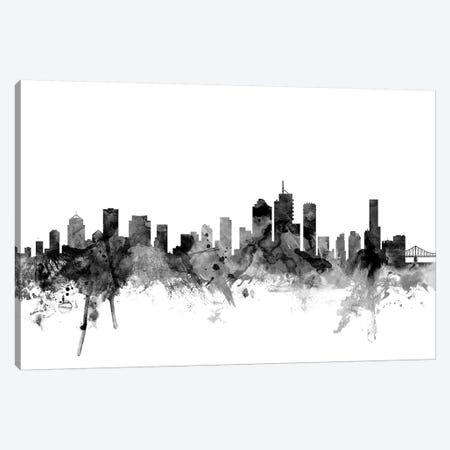 Brisbane, Australia In Black & White Canvas Print #MTO760} by Michael Tompsett Canvas Artwork