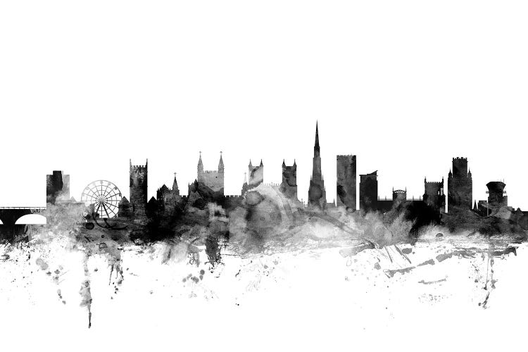 Bristol, England In Black & White by Michael Tompsett wall art