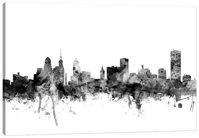 Buffalo, New York In Black & White Canvas Art Print - Buffalo