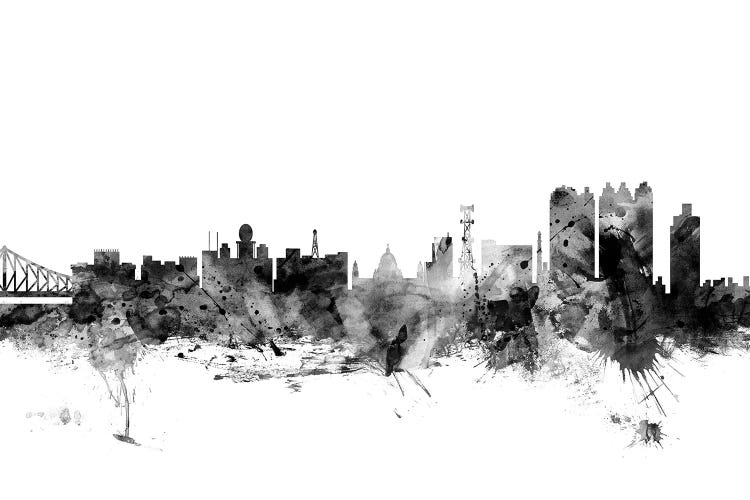Calcutta, India In Black & White by Michael Tompsett wall art