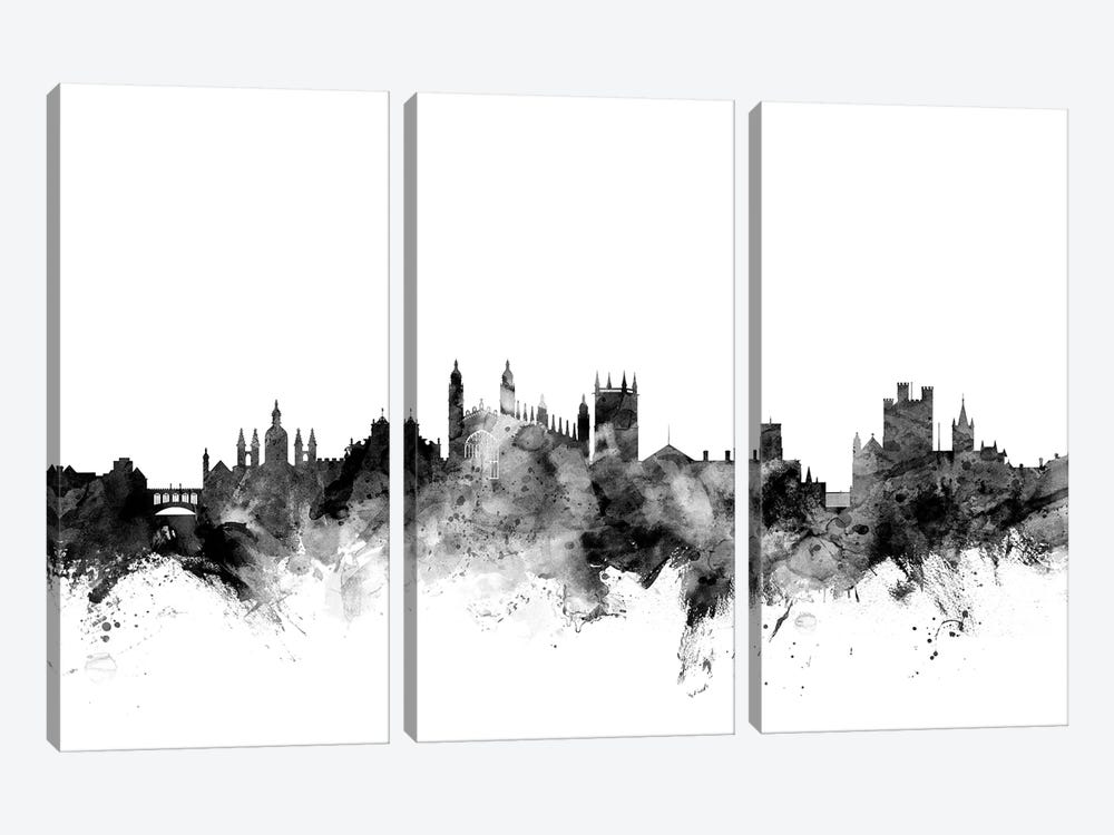 Cambridge, England In Black & White by Michael Tompsett 3-piece Art Print