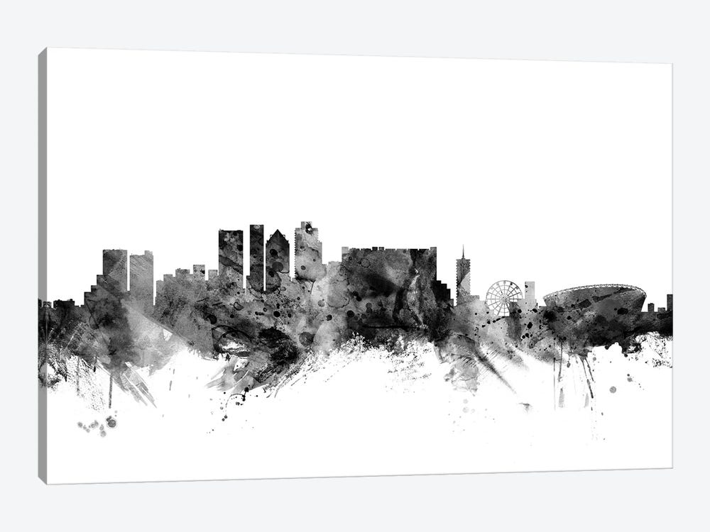 Cape Town, South Africa In Black & White by Michael Tompsett 1-piece Canvas Art
