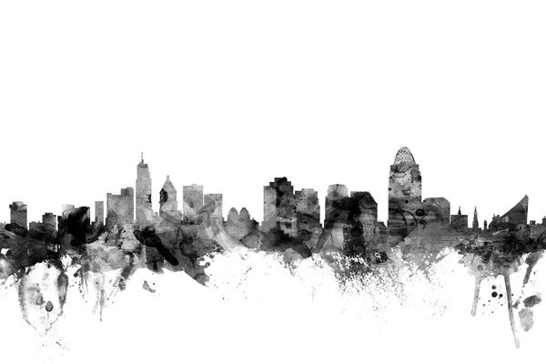 Ohio: Cincinnati, Ohio In Black & White by Michael Tompsett
