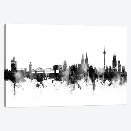 Cologne, Germany In Black & White Canvas Print #MTO777} by Michael Tompsett Canvas Artwork