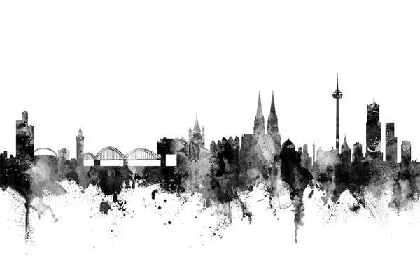 Cologne: Cologne, Germany In Black & White by Michael Tompsett