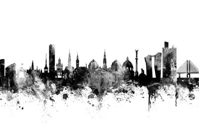 Copenhagen, Denmark In Black & White by Michael Tompsett framed wall art