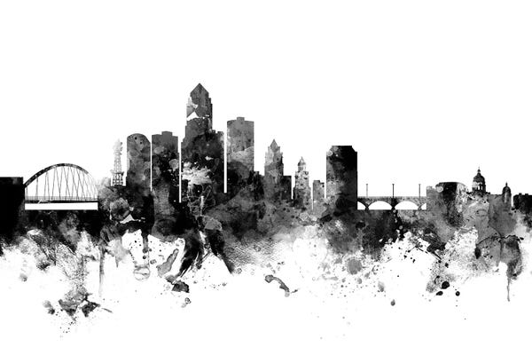 Michael Tompsett: Des Moines, Iowa In Black & White by Michael Tompsett
