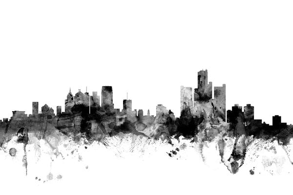 Michael Tompsett: Detroit, Michigan In Black & White by Michael Tompsett