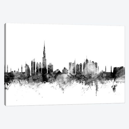 Dubai, UAE In Black & White Canvas Print #MTO790} by Michael Tompsett Art Print
