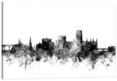 Durham, England In Black & White Canvas Art Print
