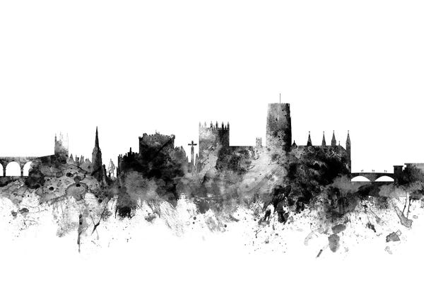 Durham: Durham, England In Black & White by Michael Tompsett