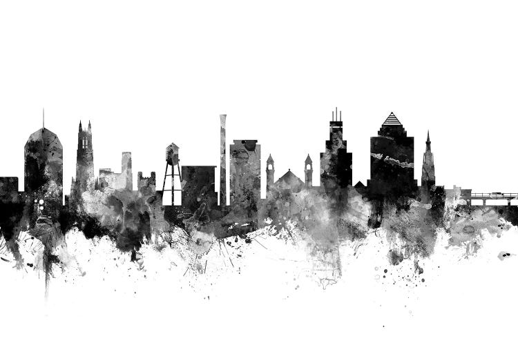Durham, North Carolina In Black & White by Michael Tompsett wall art