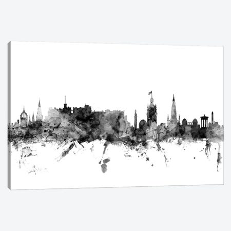 Edinburgh, Scotland In Black & White Canvas Print #MTO795} by Michael Tompsett Canvas Wall Art