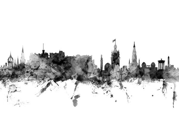 Edinburgh: Edinburgh, Scotland In Black & White by Michael Tompsett