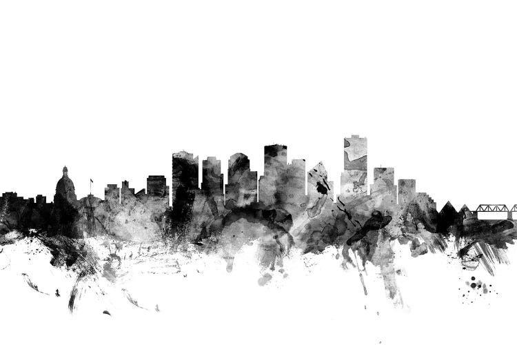 Edmonton, Canada In Black & White by Michael Tompsett wall art