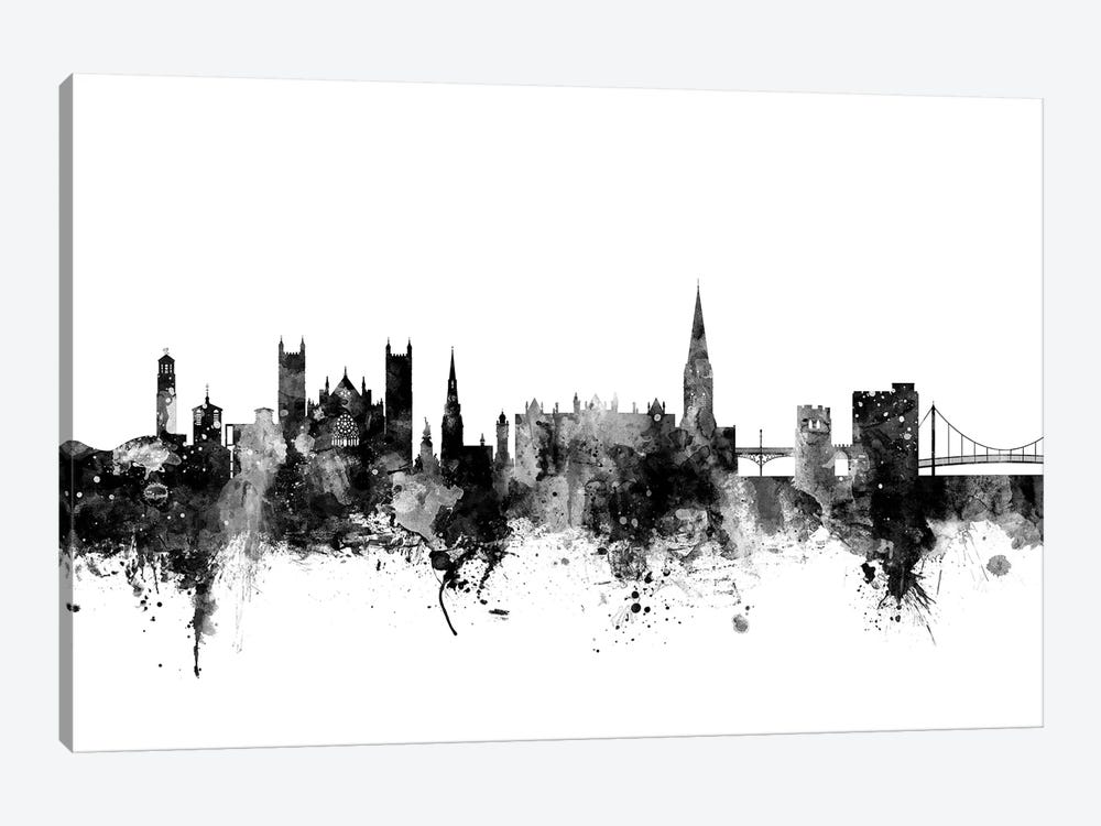 Exeter, England In Black & White by Michael Tompsett 1-piece Canvas Art
