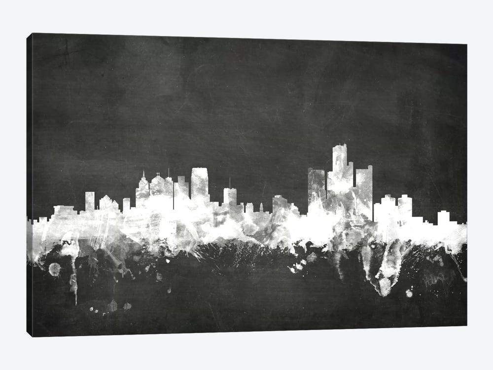 Detroit, Michigan, USA by Michael Tompsett 1-piece Canvas Art