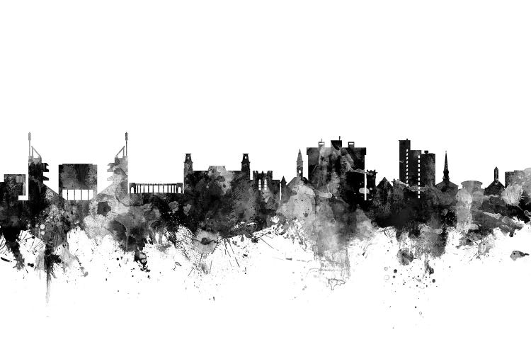 Fayetteville, Arkansas In Black & White by Michael Tompsett wall art
