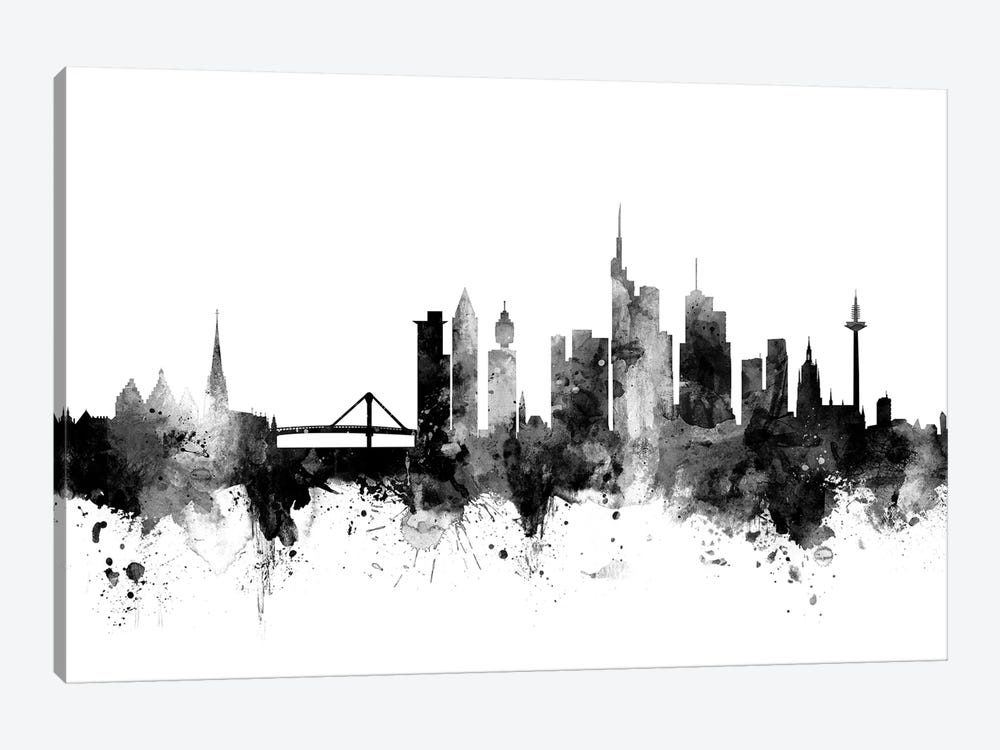Frankfurt, Germany In Black & White by Michael Tompsett 1-piece Canvas Art Print