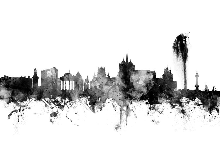 Geneva, Switzerland In Black & White by Michael Tompsett wall art