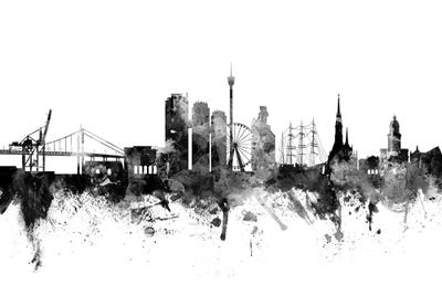 Gothenburg, Sweden In Black & White by Michael Tompsett canvas print