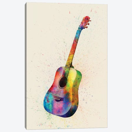 Acoustic Guitar Canvas Print #MTO80} by Michael Tompsett Canvas Print