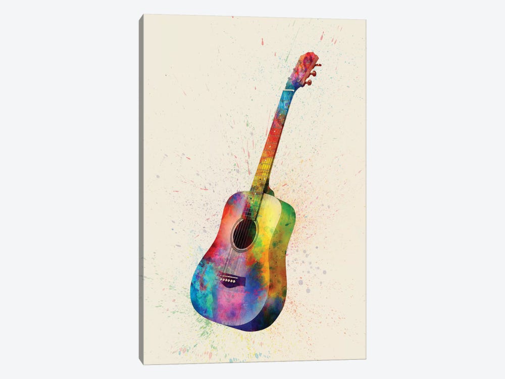 Acoustic Guitar by Michael Tompsett 1-piece Canvas Print