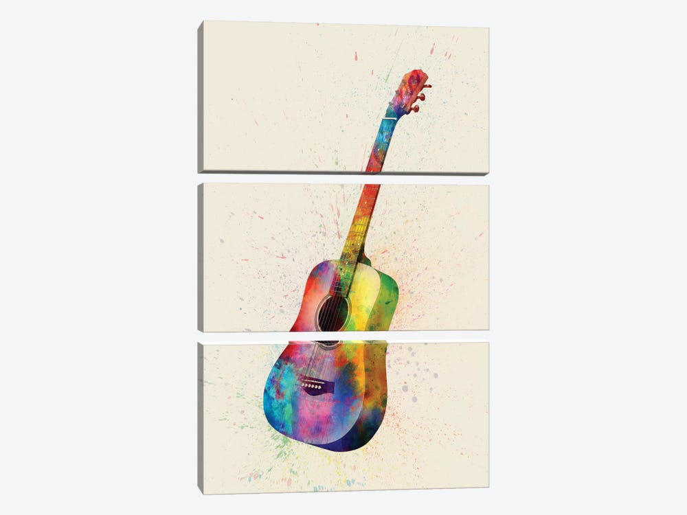 Acoustic Guitar by Michael Tompsett 3-piece Art Print