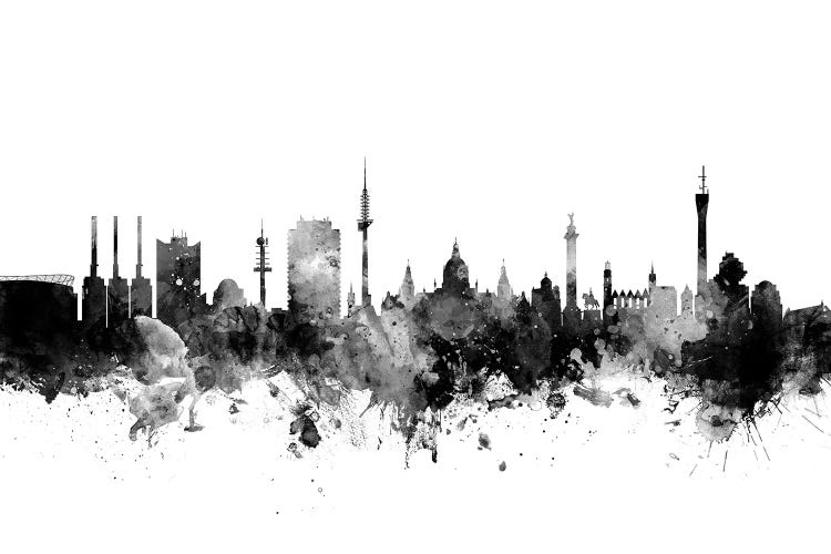 Hannover, Germany In Black & White by Michael Tompsett wall art