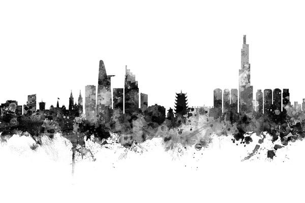 Vietnam: Ho Chi Minh City, Vietnam In Black & White by Michael Tompsett