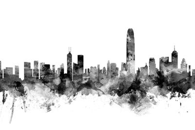 Hong Kong In Black & White by Michael Tompsett acrylic art print