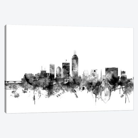 Indianapolis, Indiana In Black & White Canvas Print #MTO820} by Michael Tompsett Canvas Art Print