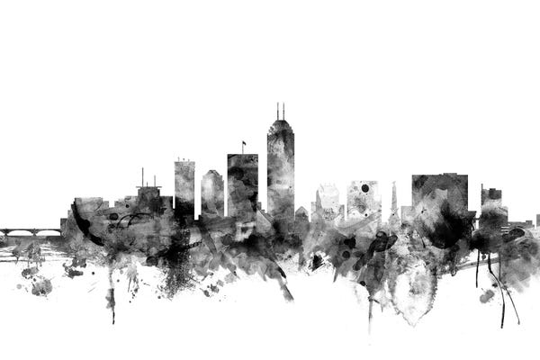 Michael Tompsett: Indianapolis, Indiana In Black & White by Michael Tompsett