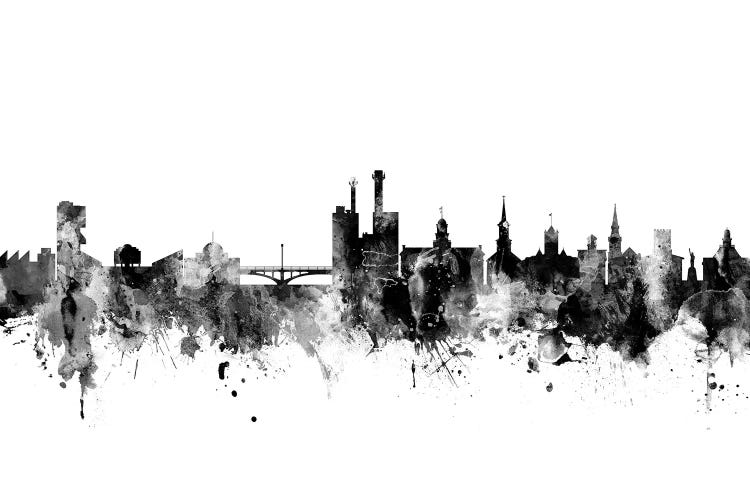 Iowa City, Iowa In Black & White by Michael Tompsett wall art