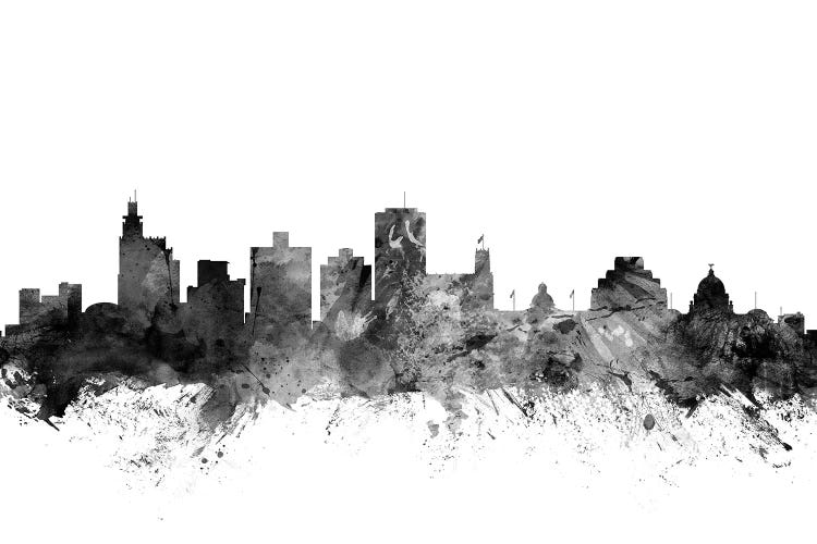 Jackson, Mississippi In Black & White by Michael Tompsett wall art