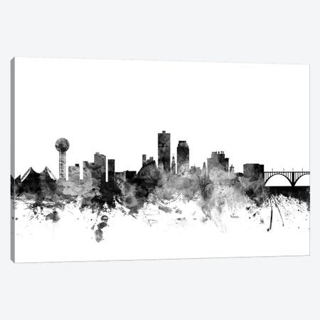 Knoxville, Tennessee In Black & White Canvas Print #MTO829} by Michael Tompsett Art Print