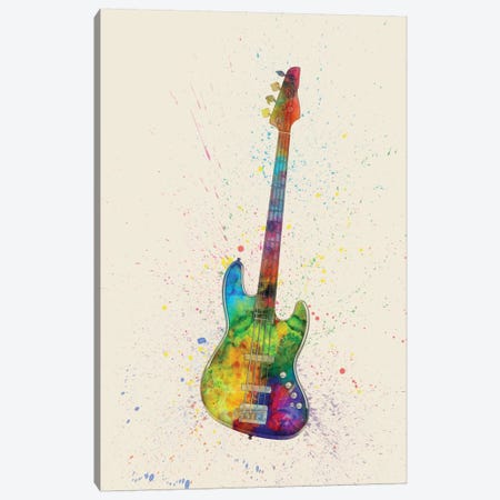 Electric Bass Guitar Canvas Print #MTO82} by Michael Tompsett Canvas Art Print