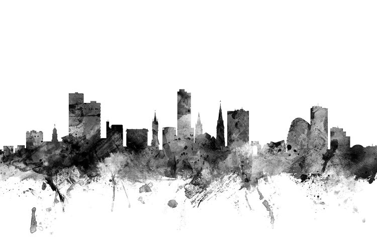 Leicester, England In Black & White by Michael Tompsett wall art